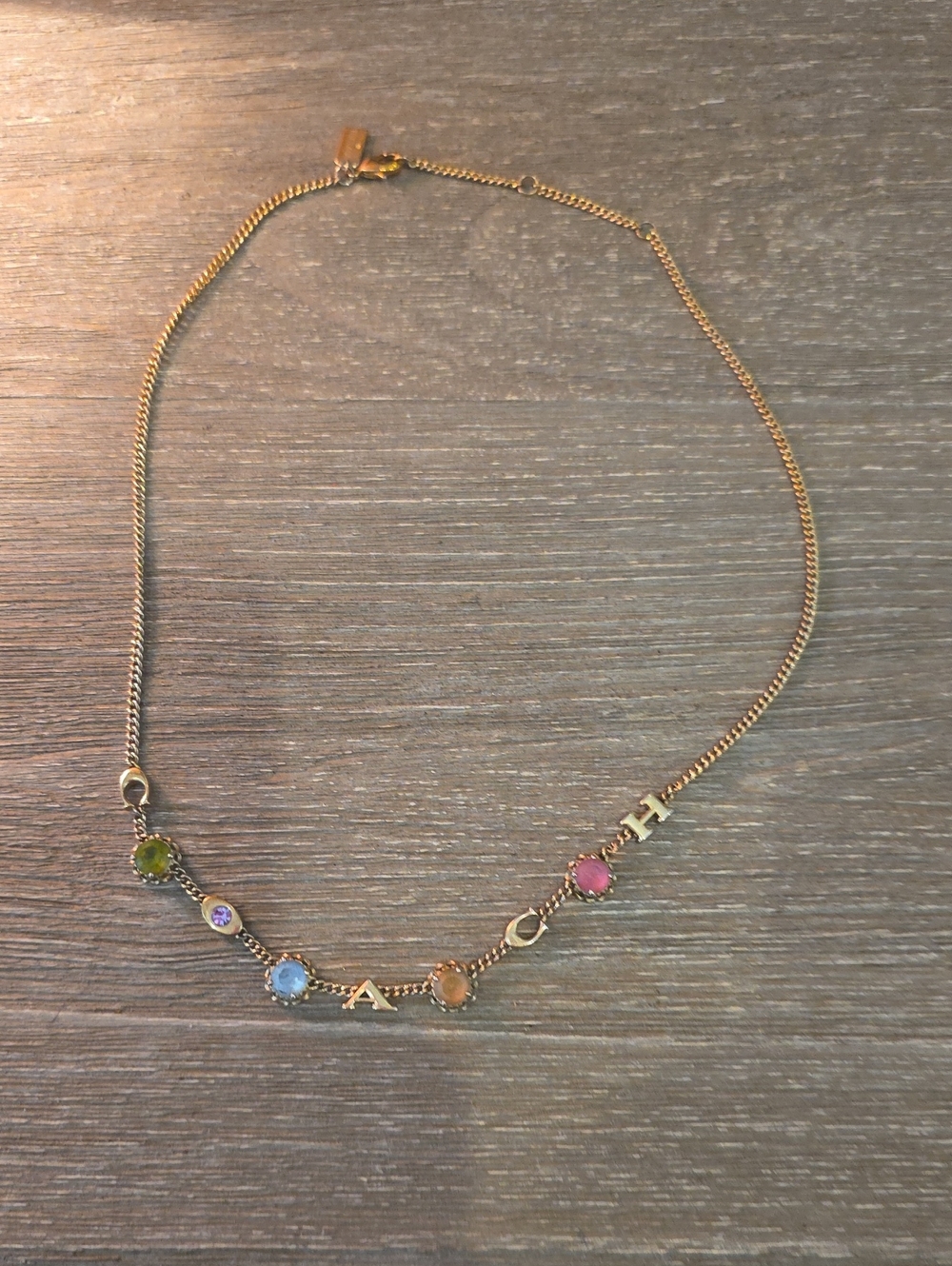 Coach Gemstone Necklace 18 Inches